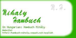 mihaly hambuch business card